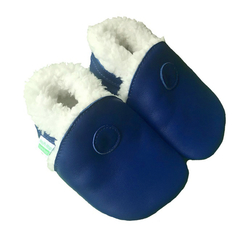 Hopi Hop new kožené capáčky, Zimní šedé, vel. M,  L, XL (6-24 m) - kopie - kopie