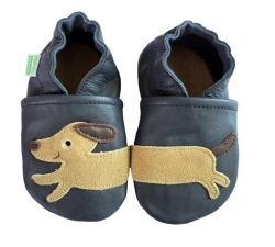 Hopi Hop BREFOOT kožené capáčky, PEJSEK LONGI, M, L, XL, XXL ( 0-3 roky)