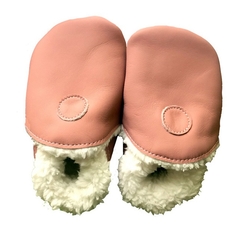 Hopi Hop new kožené capáčky, Zimní růžové, vel. M,  L, XL (6-24 m)