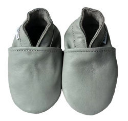 Hopi Hop NEW kožené capáčky, ŠEDÉ, vel. S, M, L, XL (0-24 měsíců)
